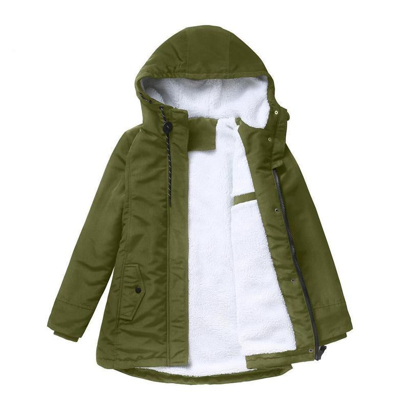 Amina | Thick Coat with Hood & Quilted Lining