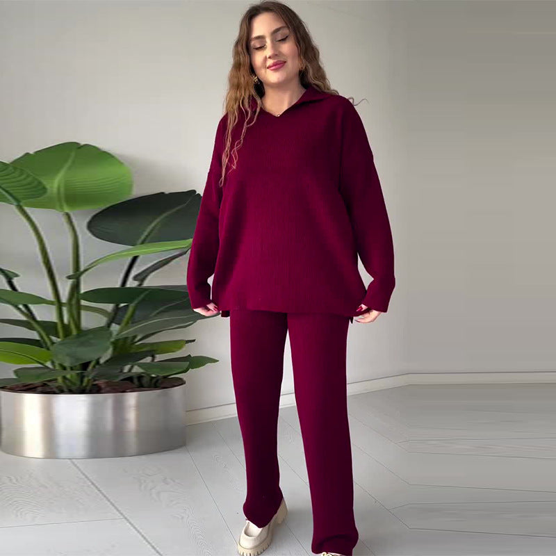 Kaira | V-Neck Knit Two-Piece Set