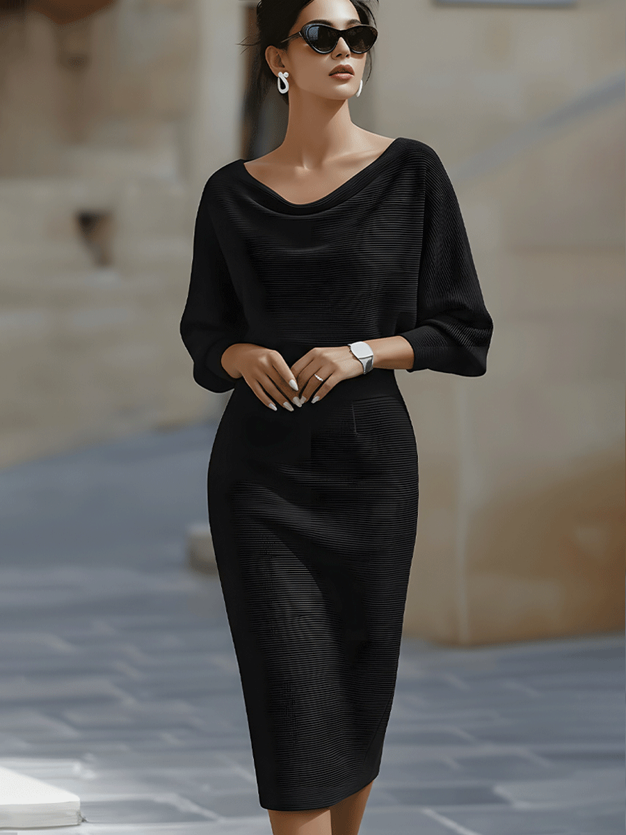 Ailany | Sculpted Elegance Midi Dress