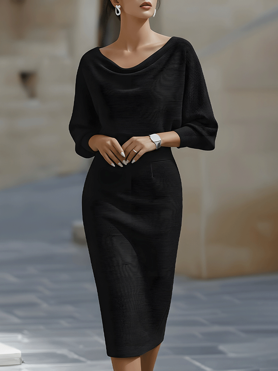 Ailany | Sculpted Elegance Midi Dress