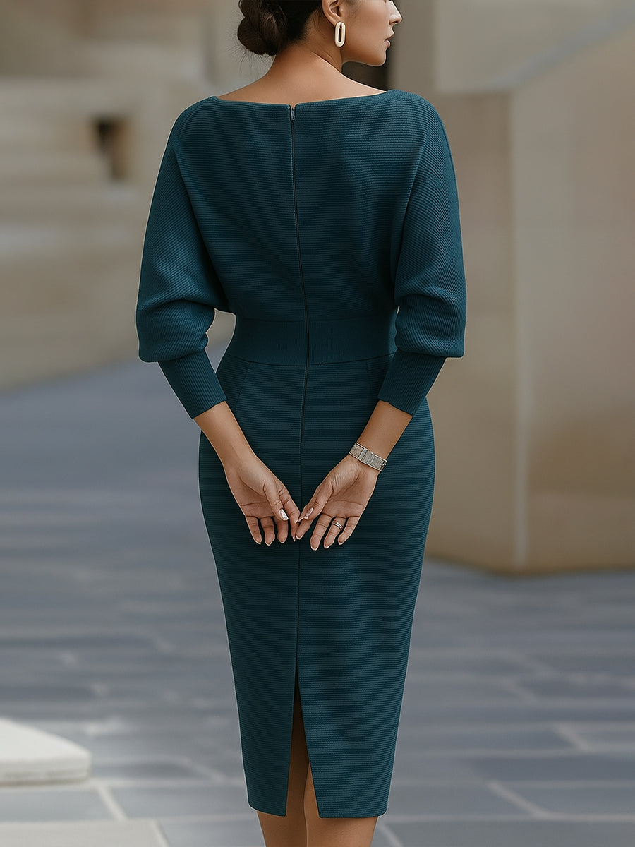 Ailany | Sculpted Elegance Midi Dress