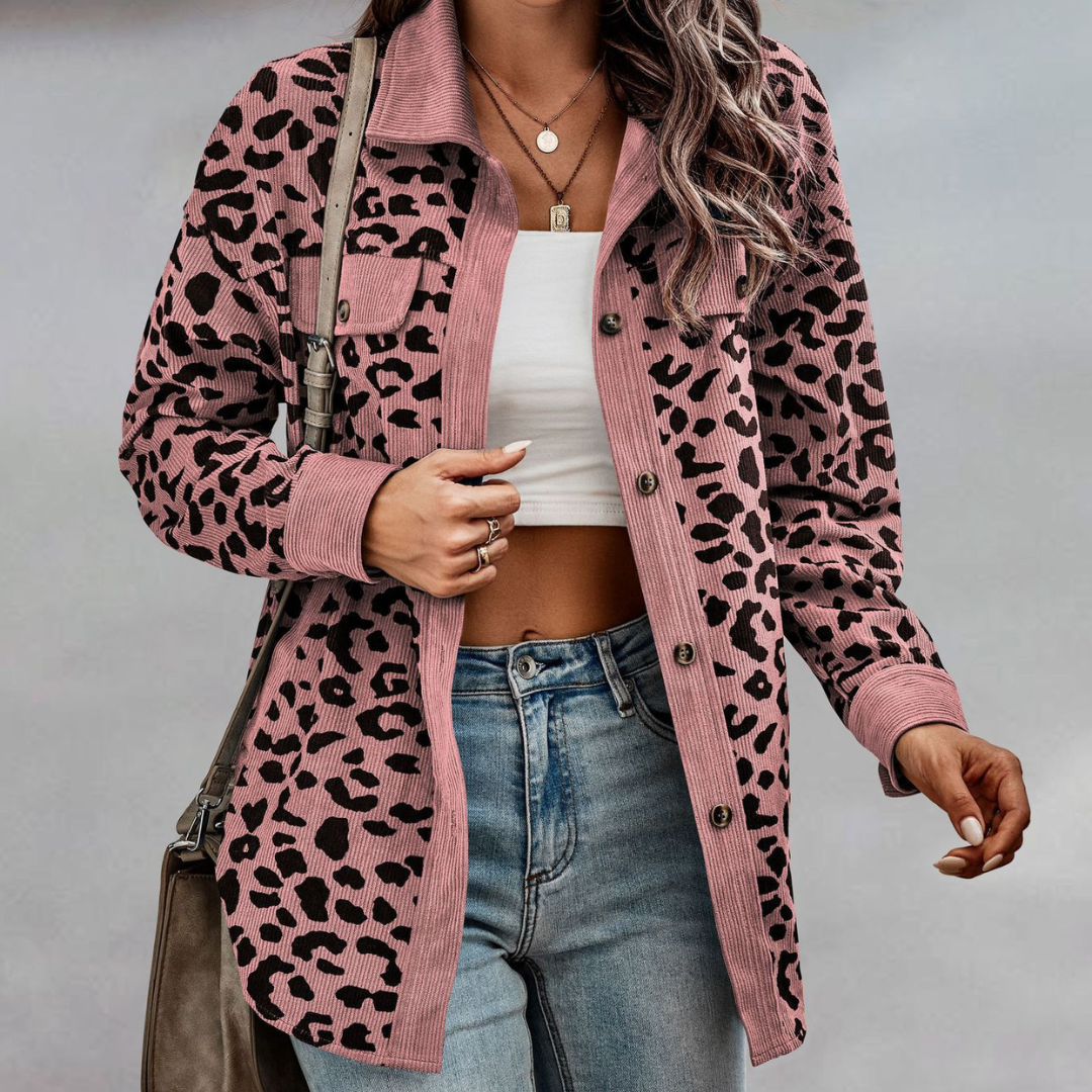 Marlowe | Lightweight Button-Down Leopard Jacket