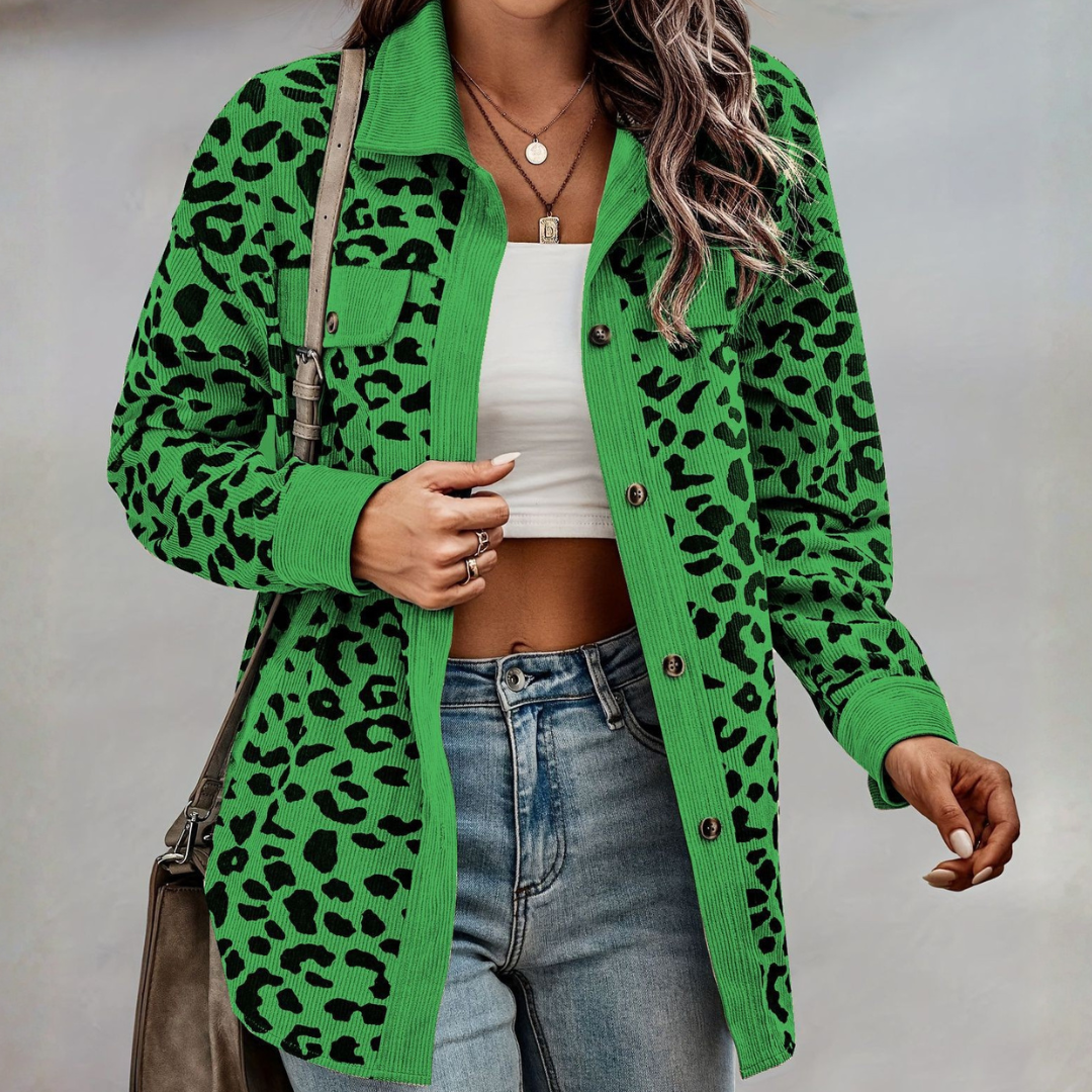 Marlowe | Lightweight Button-Down Leopard Jacket