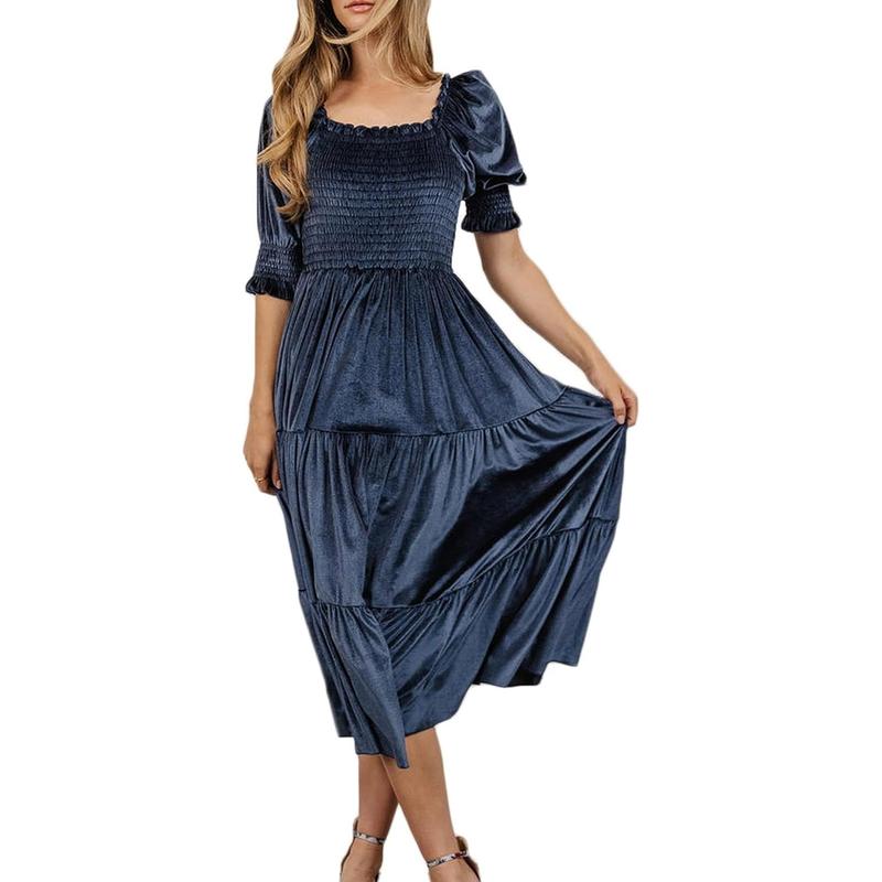 Melody | Square Neck Puff Sleeve Dress