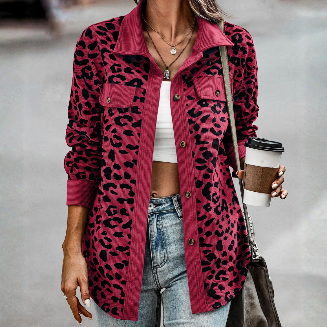 Marlowe | Lightweight Button-Down Leopard Jacket