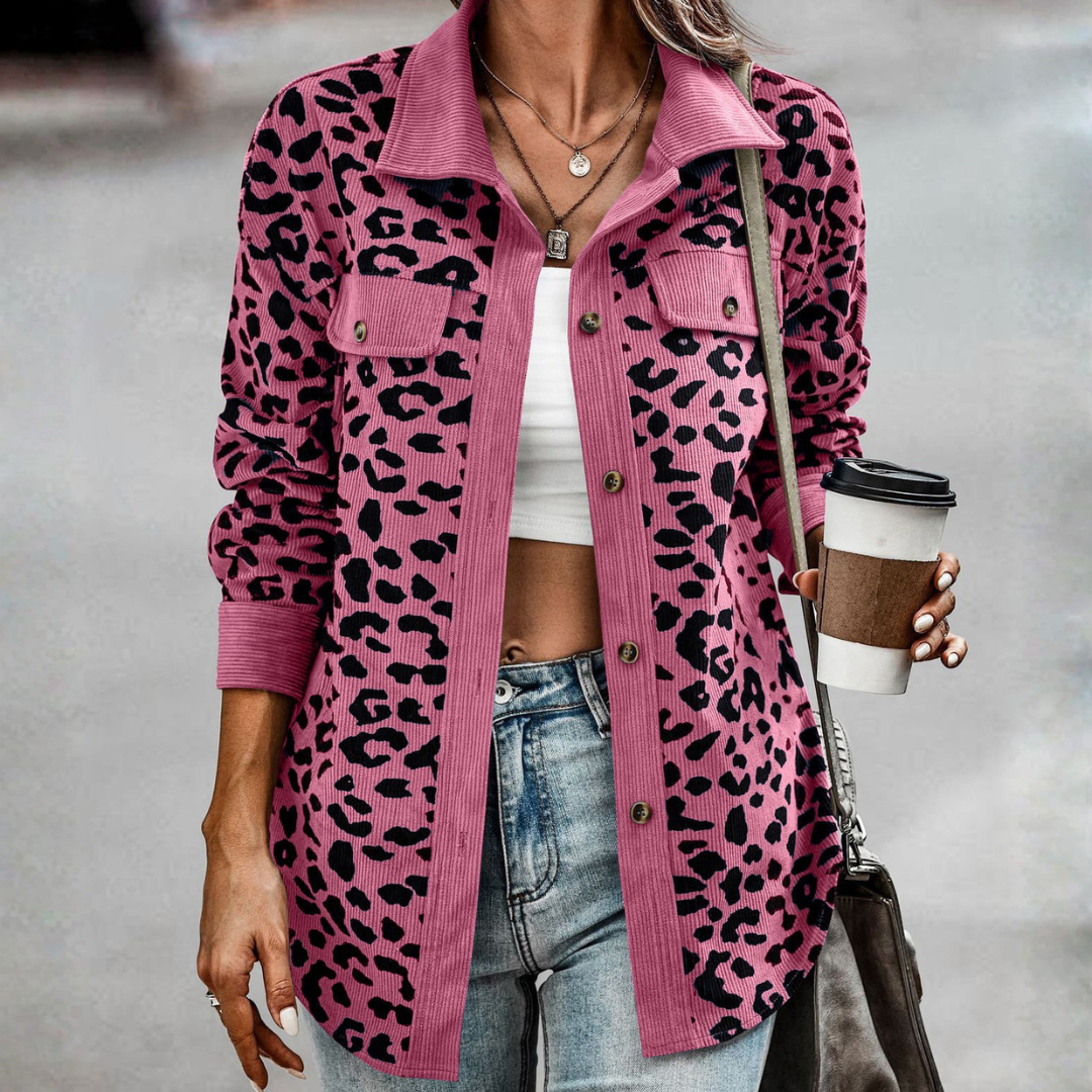 Marlowe | Lightweight Button-Down Leopard Jacket