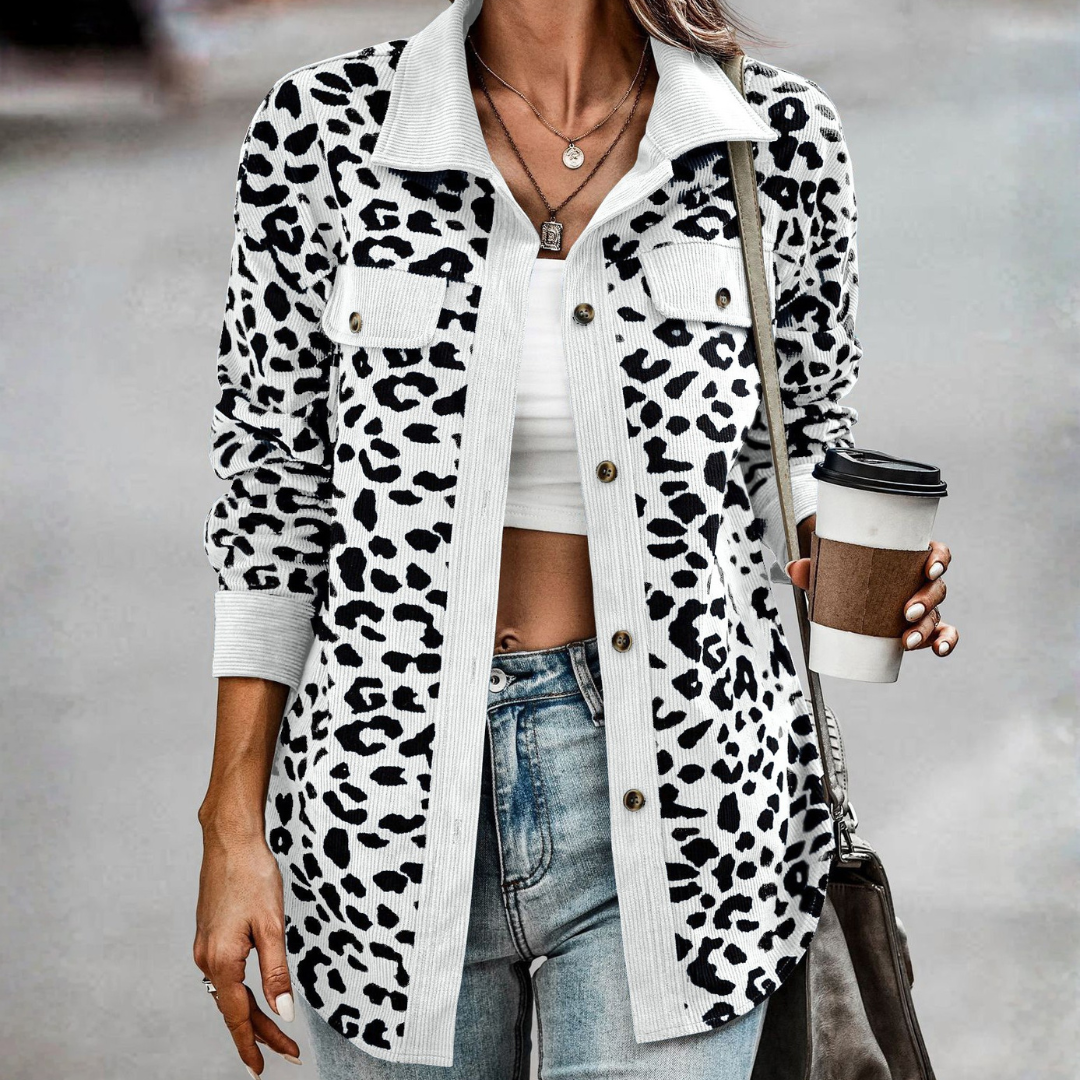 Marlowe | Lightweight Button-Down Leopard Jacket