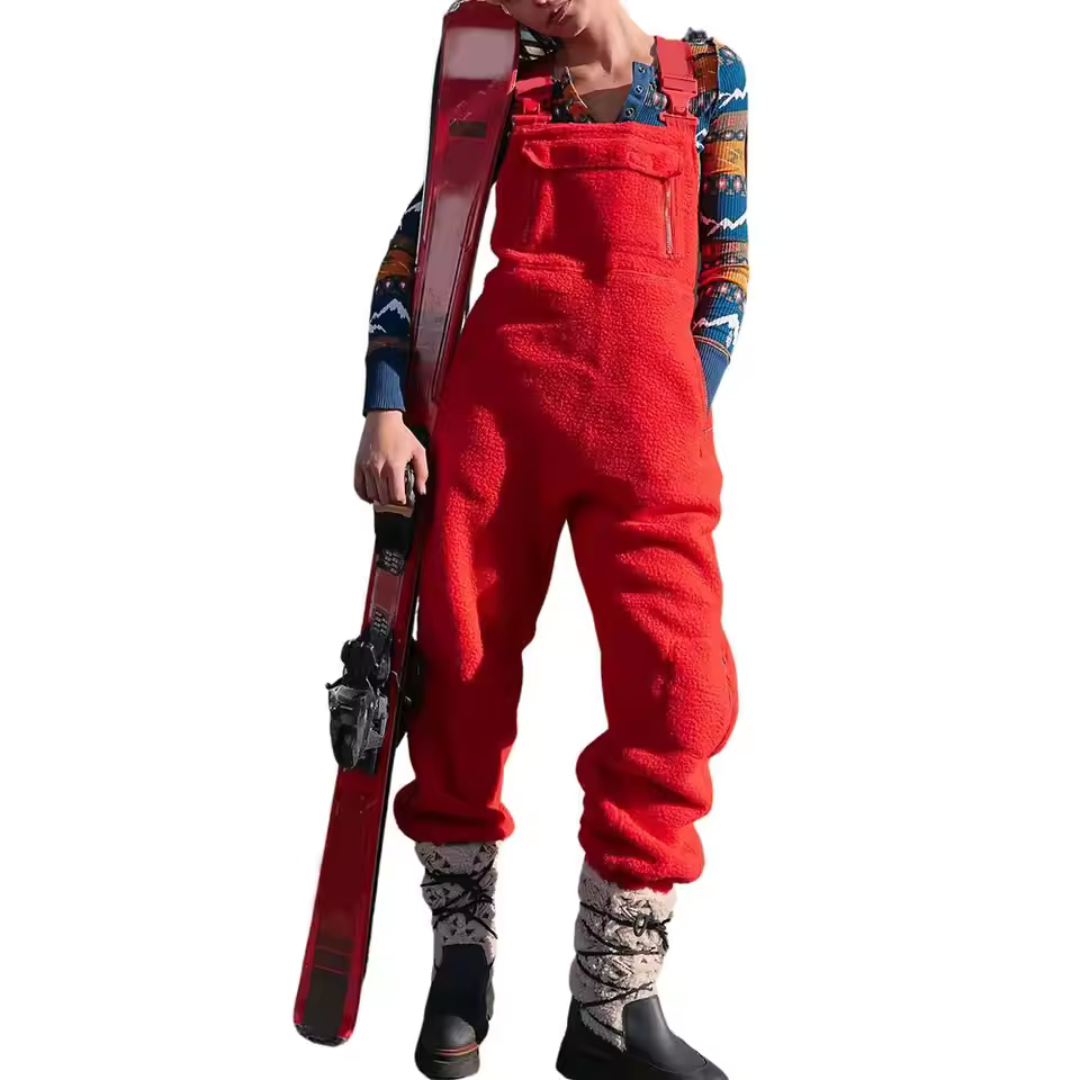 Naria | Adjustable Strap Fleece Overalls