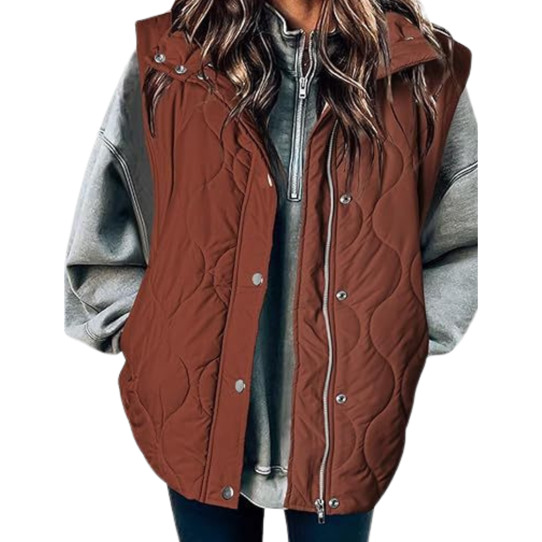 Reese | Oversized Lightweight Quilted Puffer Vest