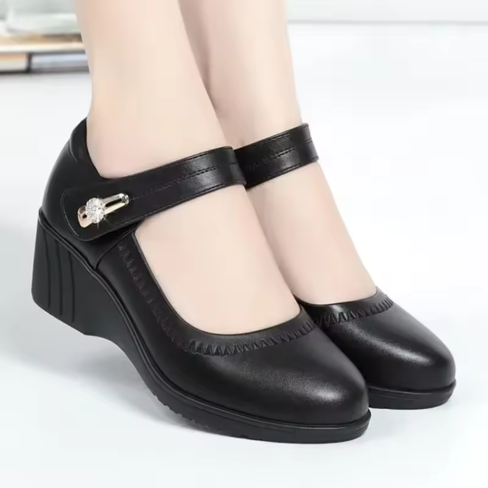 Marie | Strap Wedge Pumps