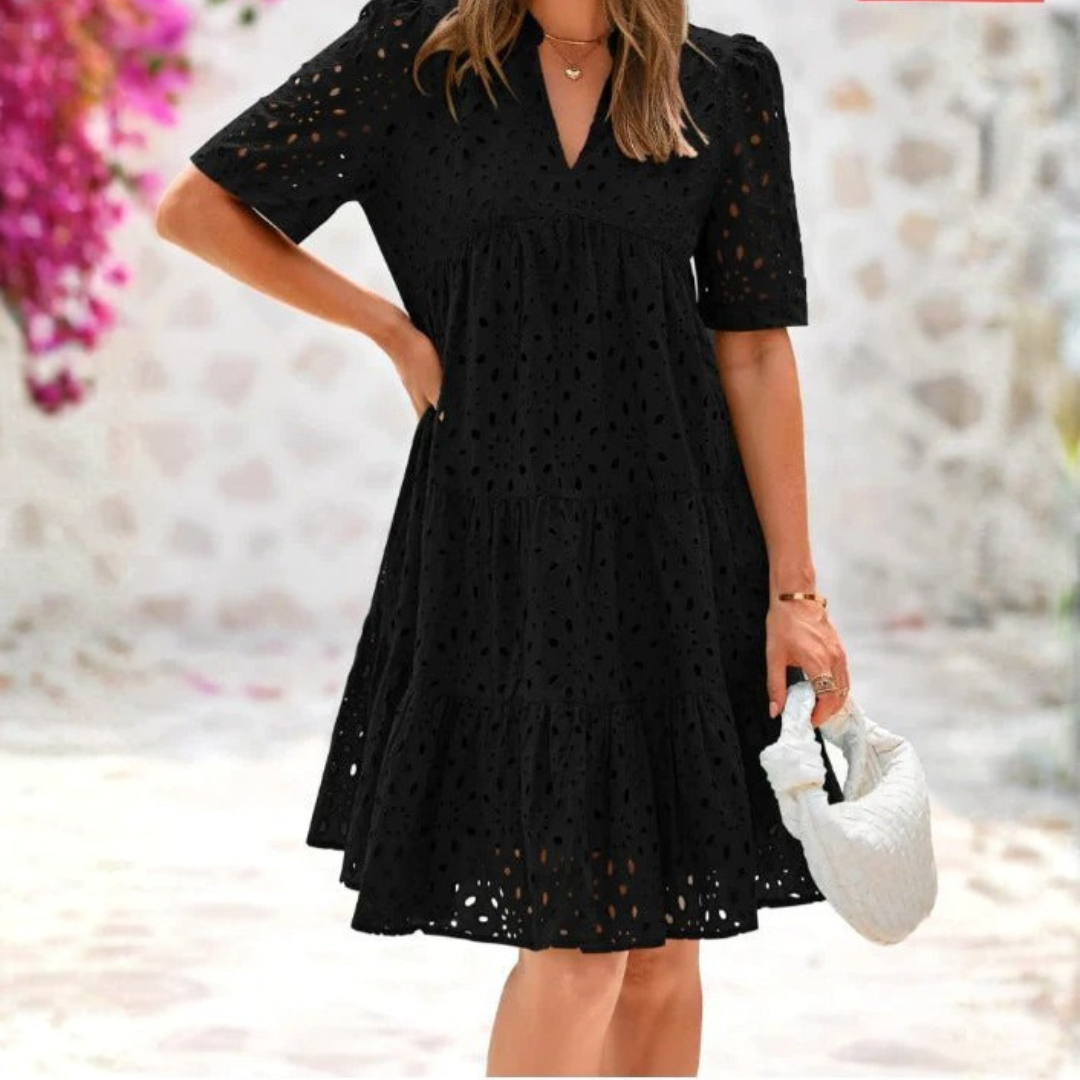 Serene | Classic Lace Ruffle Dress