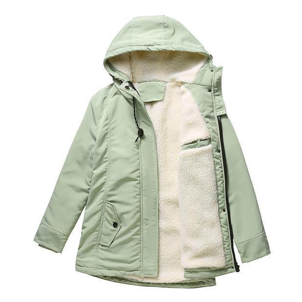 Amina | Thick Coat with Hood & Quilted Lining