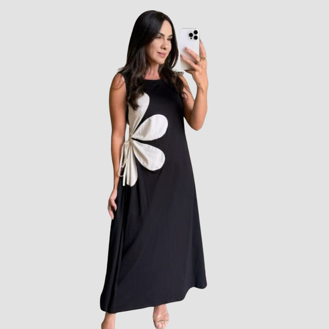Elowen | Printed Sleeveless Slim Midi Dress