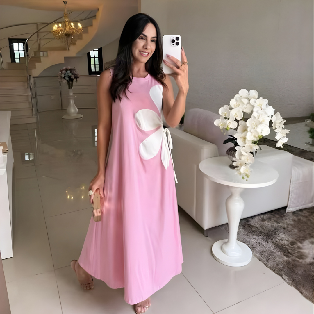 Elowen | Printed Sleeveless Slim Midi Dress