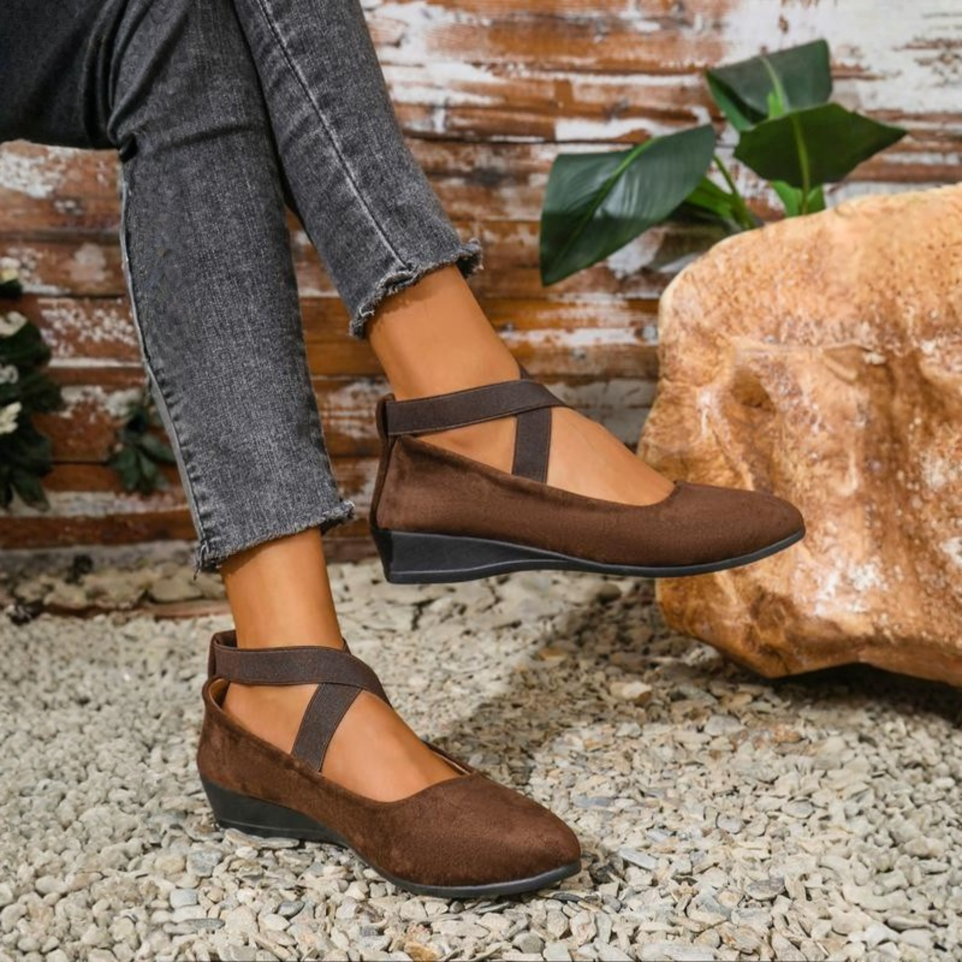 Angel | Comfy Closed Wedge Slip-On Shoes