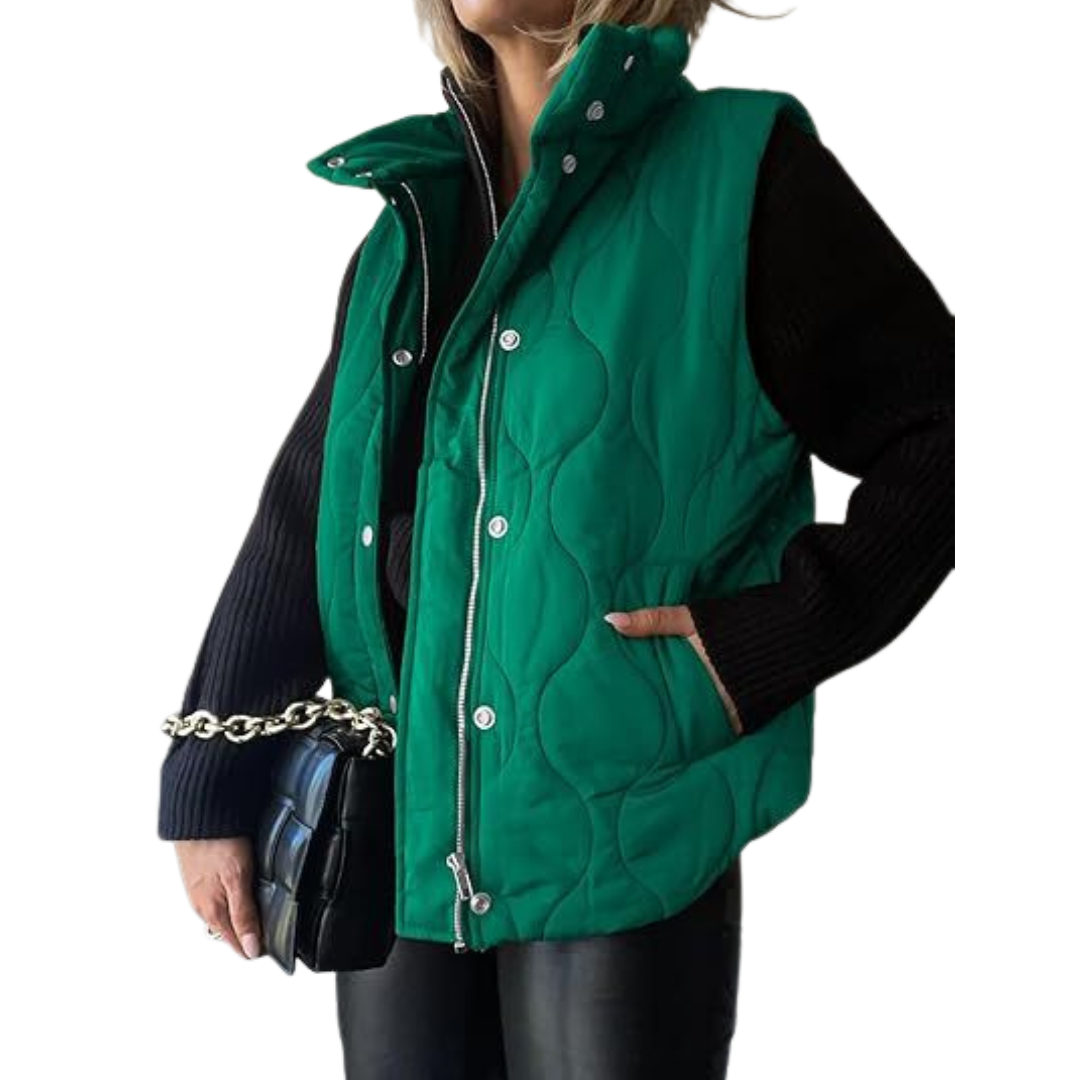 Reese | Oversized Lightweight Quilted Puffer Vest