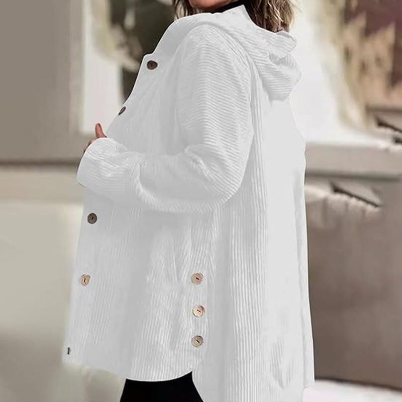 Amber | Casual Corduroy Hooded Jacket