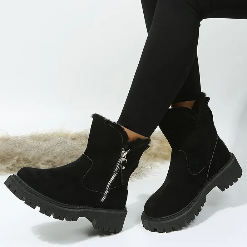Luisa | Cozy Side Zipper Boots