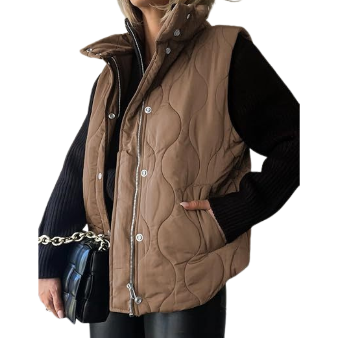 Reese | Oversized Lightweight Quilted Puffer Vest