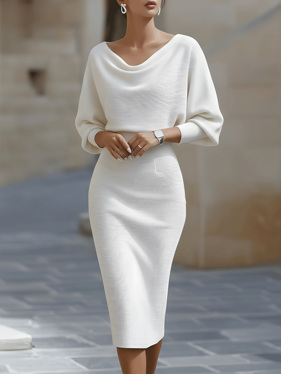 Ailany | Sculpted Elegance Midi Dress