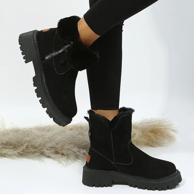 Luisa | Cozy Side Zipper Boots