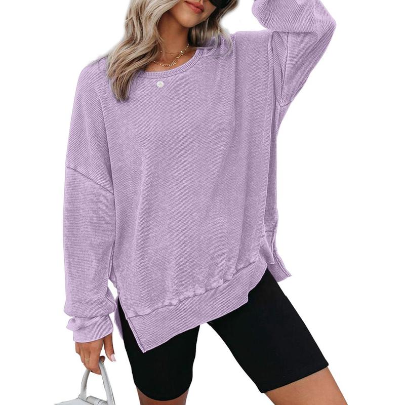 Thaliene | Casual Oversized Crewneck Long Sleeve Sweatshirt