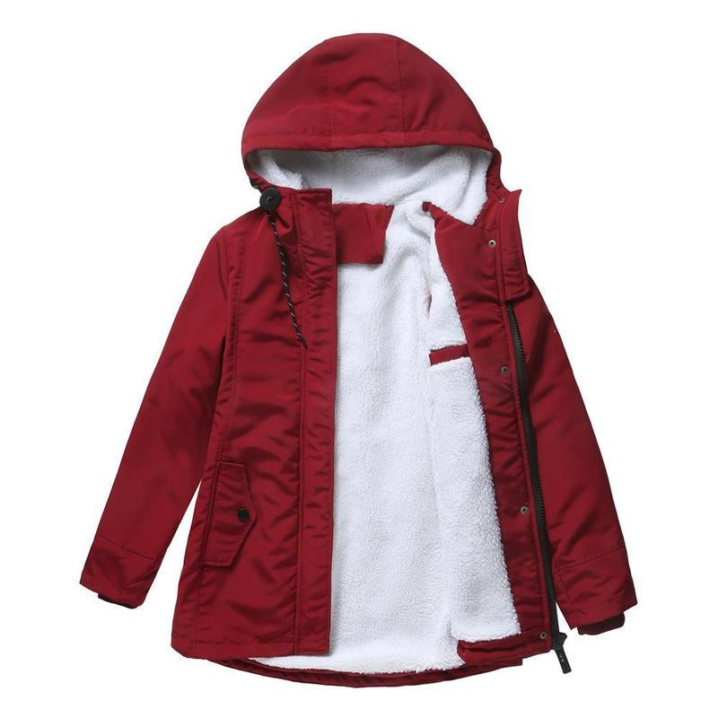 Amina | Thick Coat with Hood & Quilted Lining