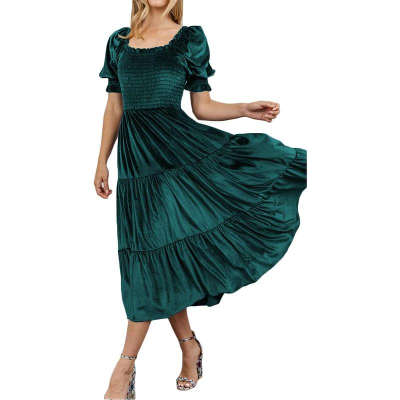 Melody | Square Neck Puff Sleeve Dress