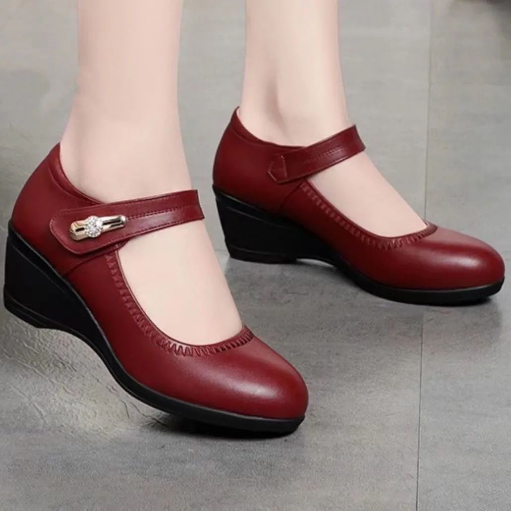 Marie | Strap Wedge Pumps