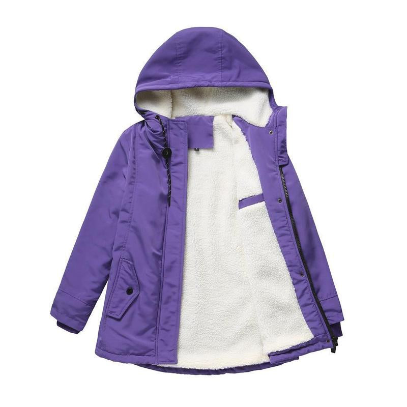 Amina | Thick Coat with Hood & Quilted Lining