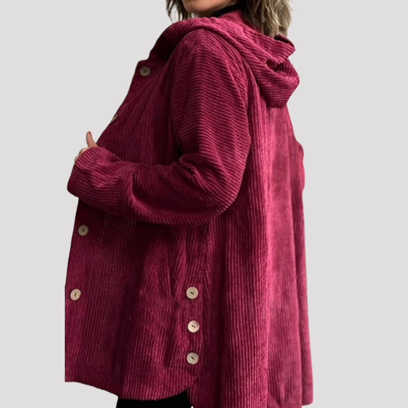 Amber | Casual Corduroy Hooded Jacket