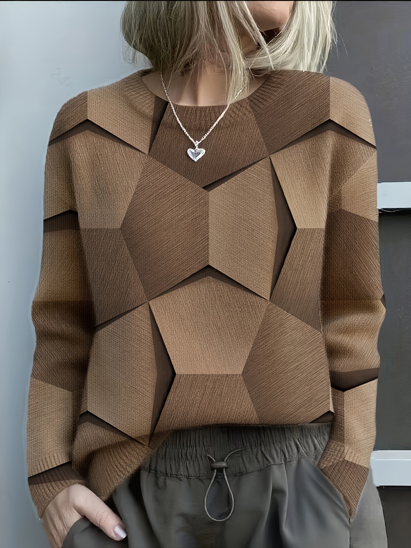 Averra | 3D Knit Geometric Sweater