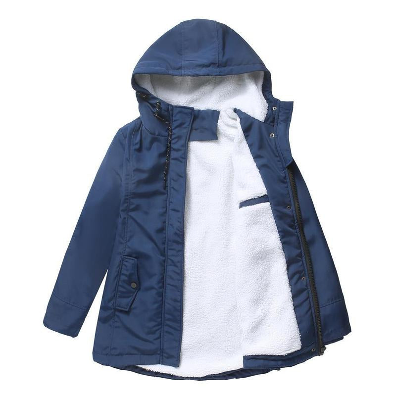 Amina | Thick Coat with Hood & Quilted Lining