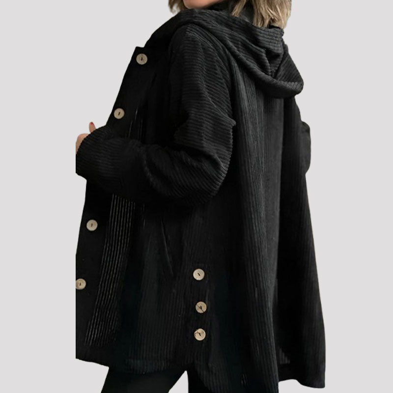 Amber | Casual Corduroy Hooded Jacket