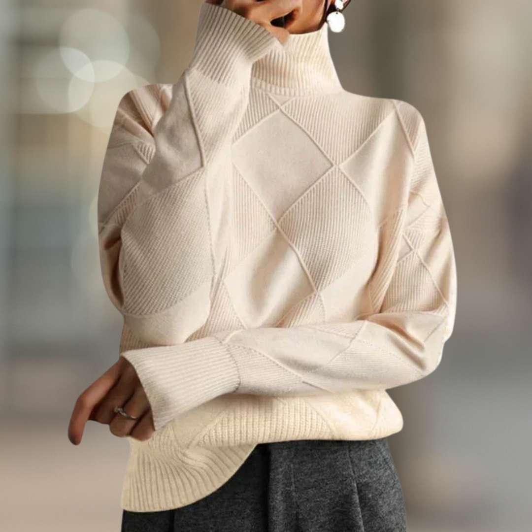 Fioren | Ribbed Knit Turtleneck Sweater
