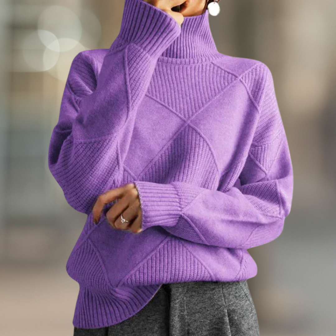 Fioren | Ribbed Knit Turtleneck Sweater