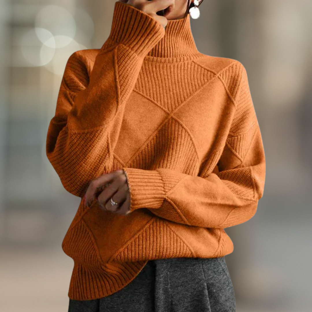 Fioren | Ribbed Knit Turtleneck Sweater