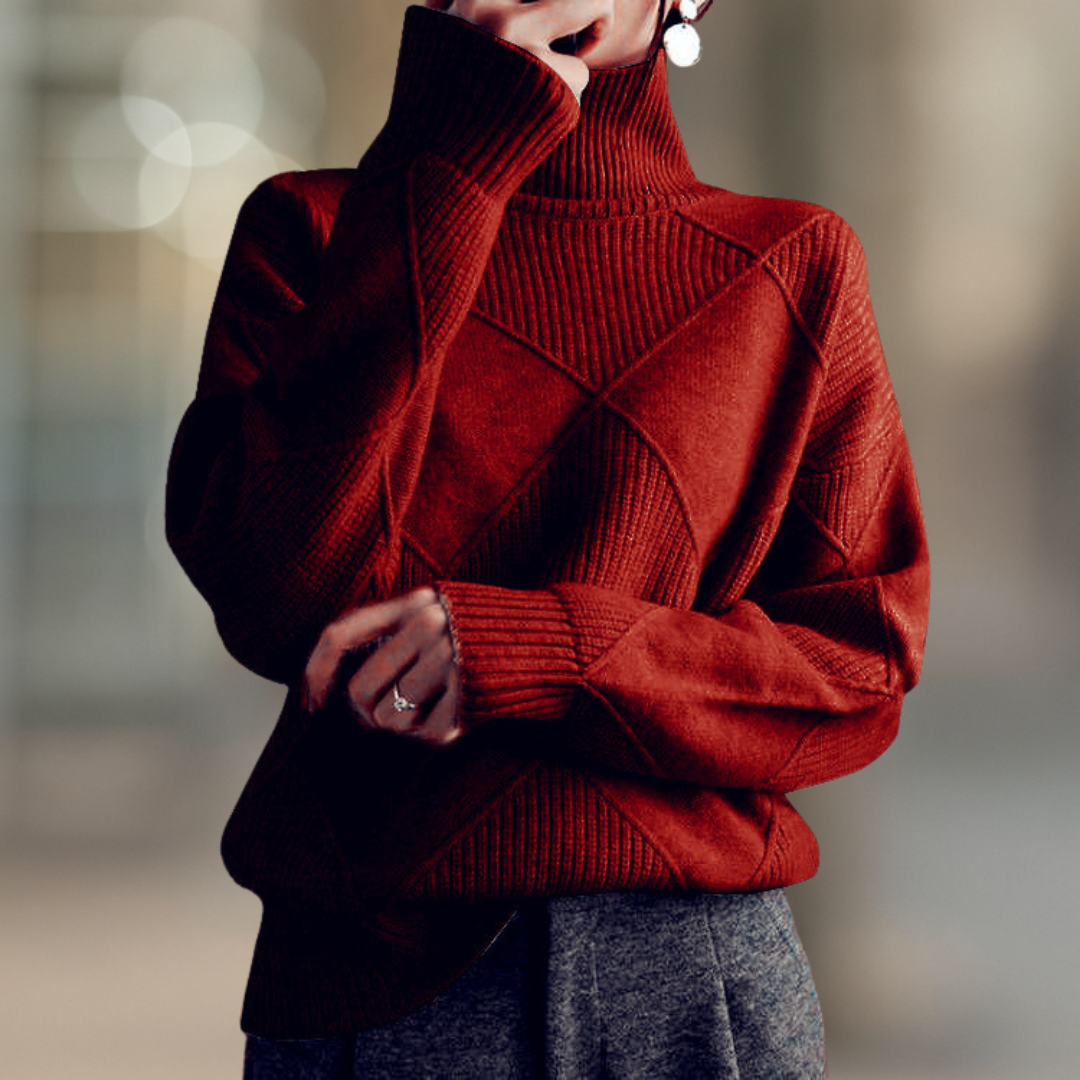 Fioren | Ribbed Knit Turtleneck Sweater