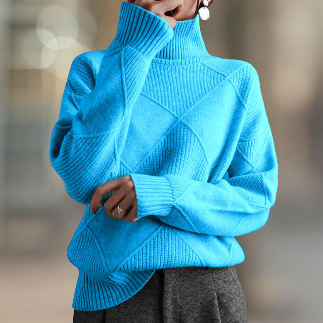 Fioren | Ribbed Knit Turtleneck Sweater