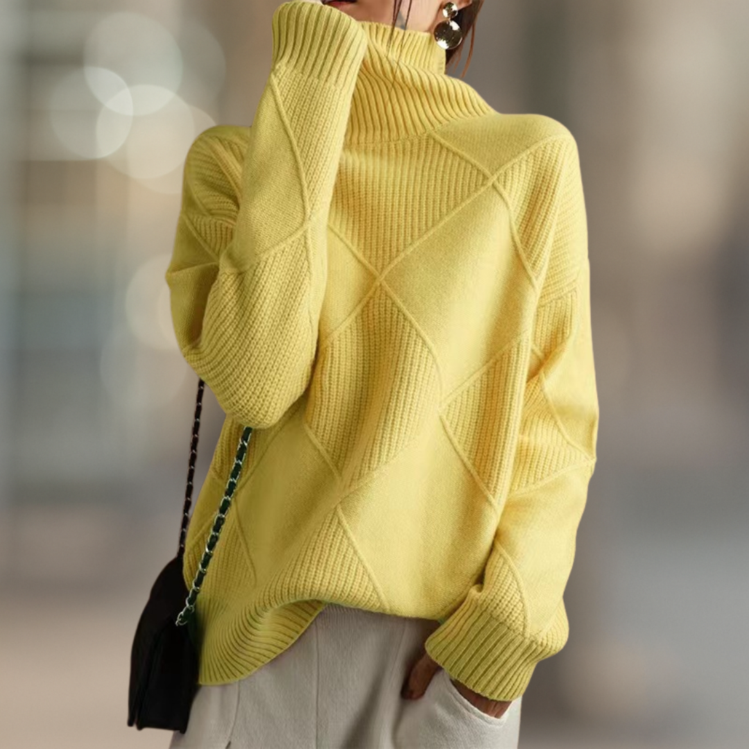 Fioren | Ribbed Knit Turtleneck Sweater