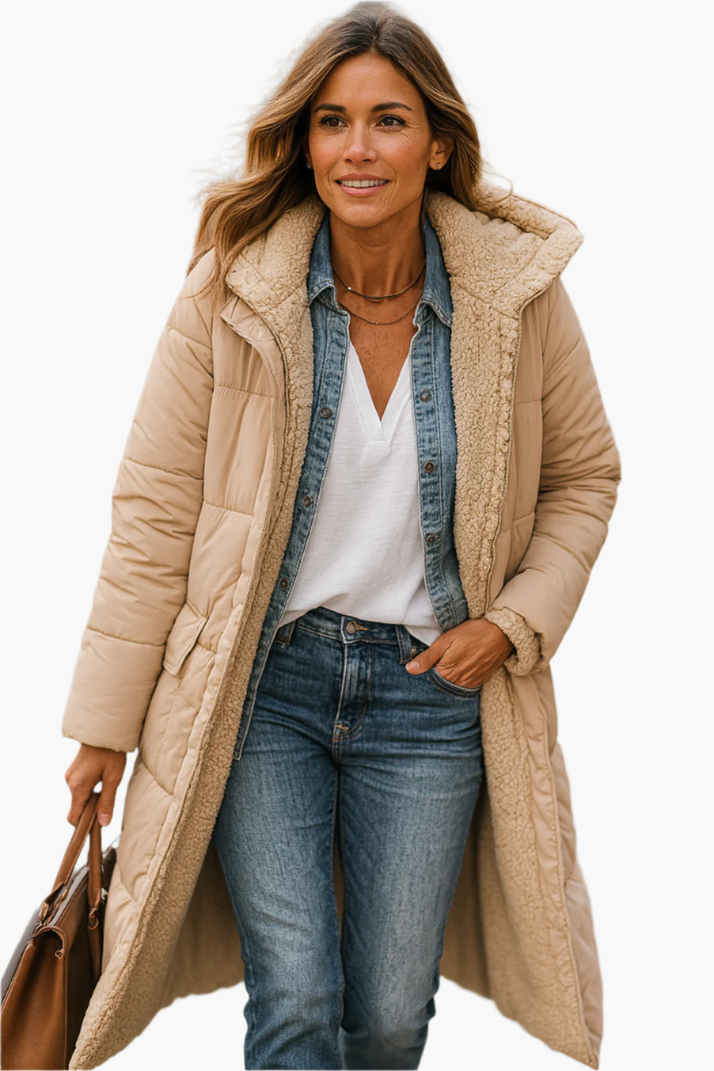 Selena | Long Hooded Quilted Coat