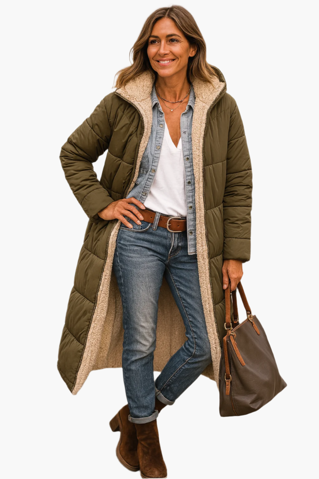 Selena | Long Hooded Quilted Coat