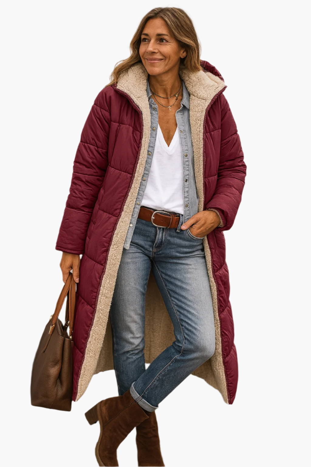 Selena | Long Hooded Quilted Coat