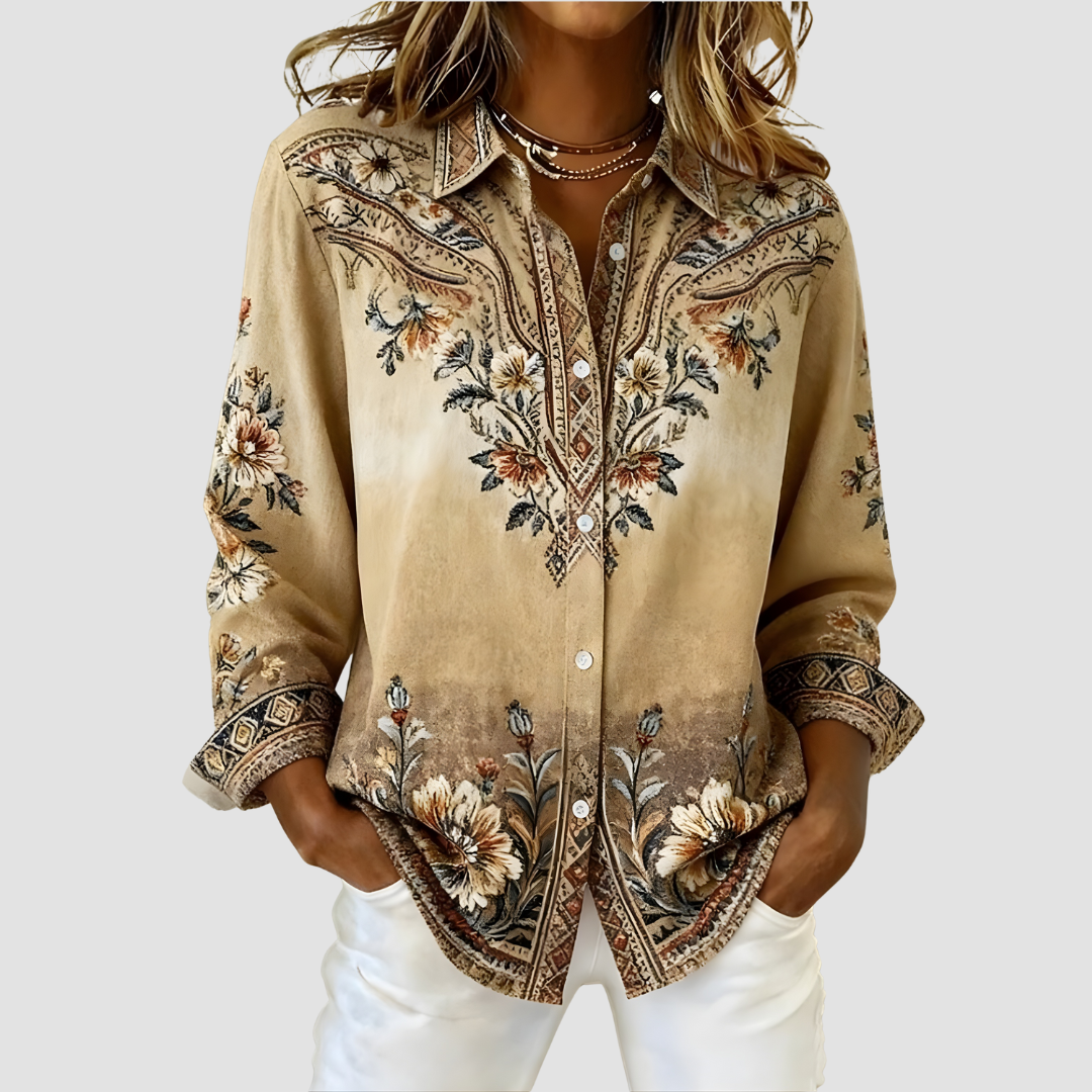Isabella | Floral Bohemian Shirt Blouse
