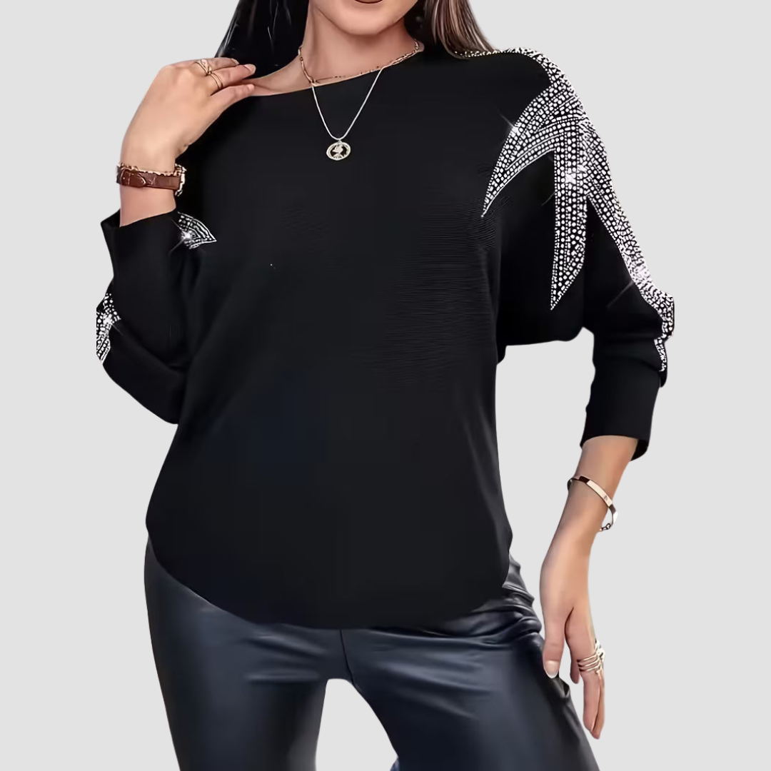 Bernadette | Long-Sleeve Star Print Sweater