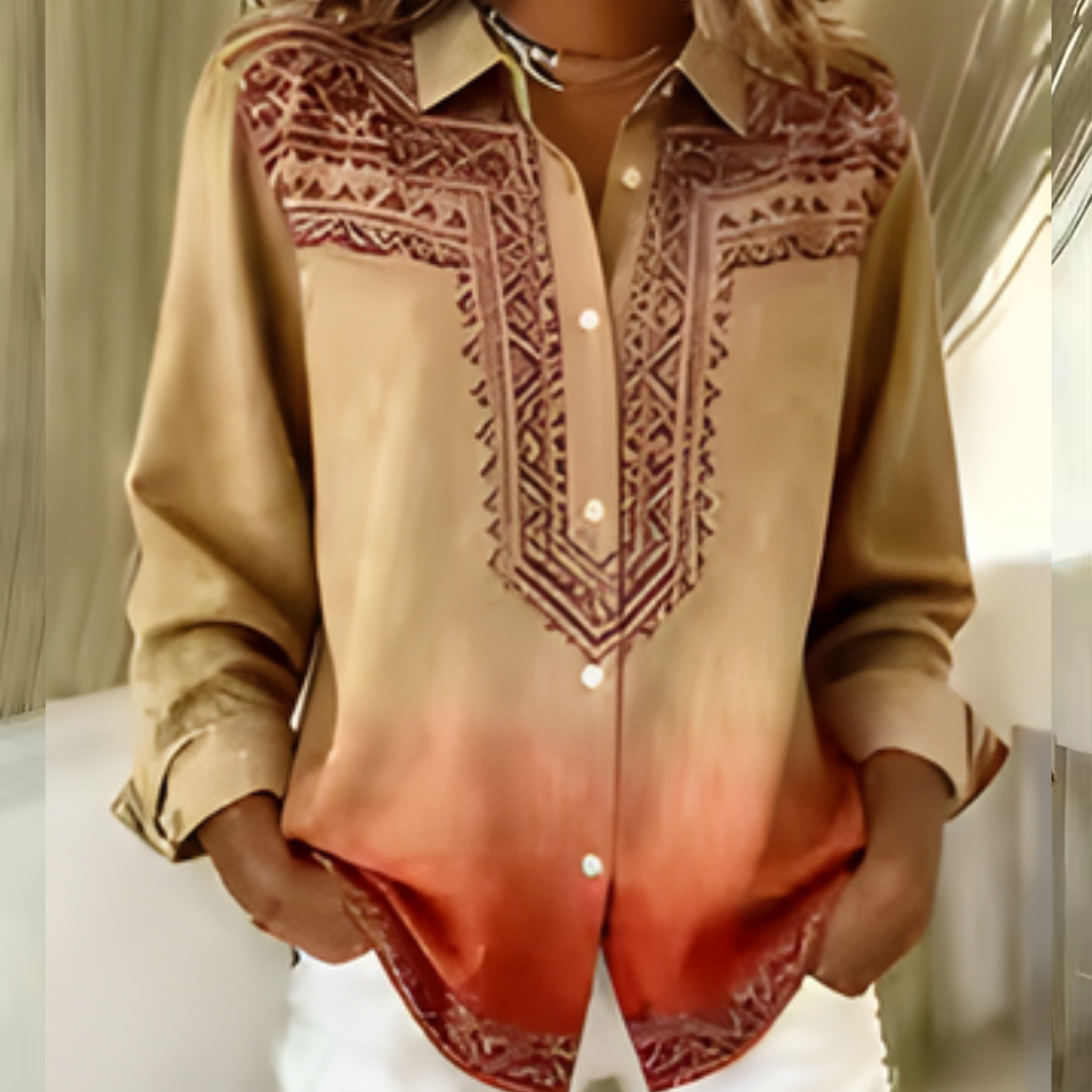 Isabella | Floral Bohemian Shirt Blouse