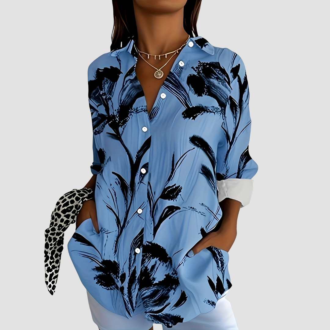 Ulka | Floral Long-Sleeve Button Shirt