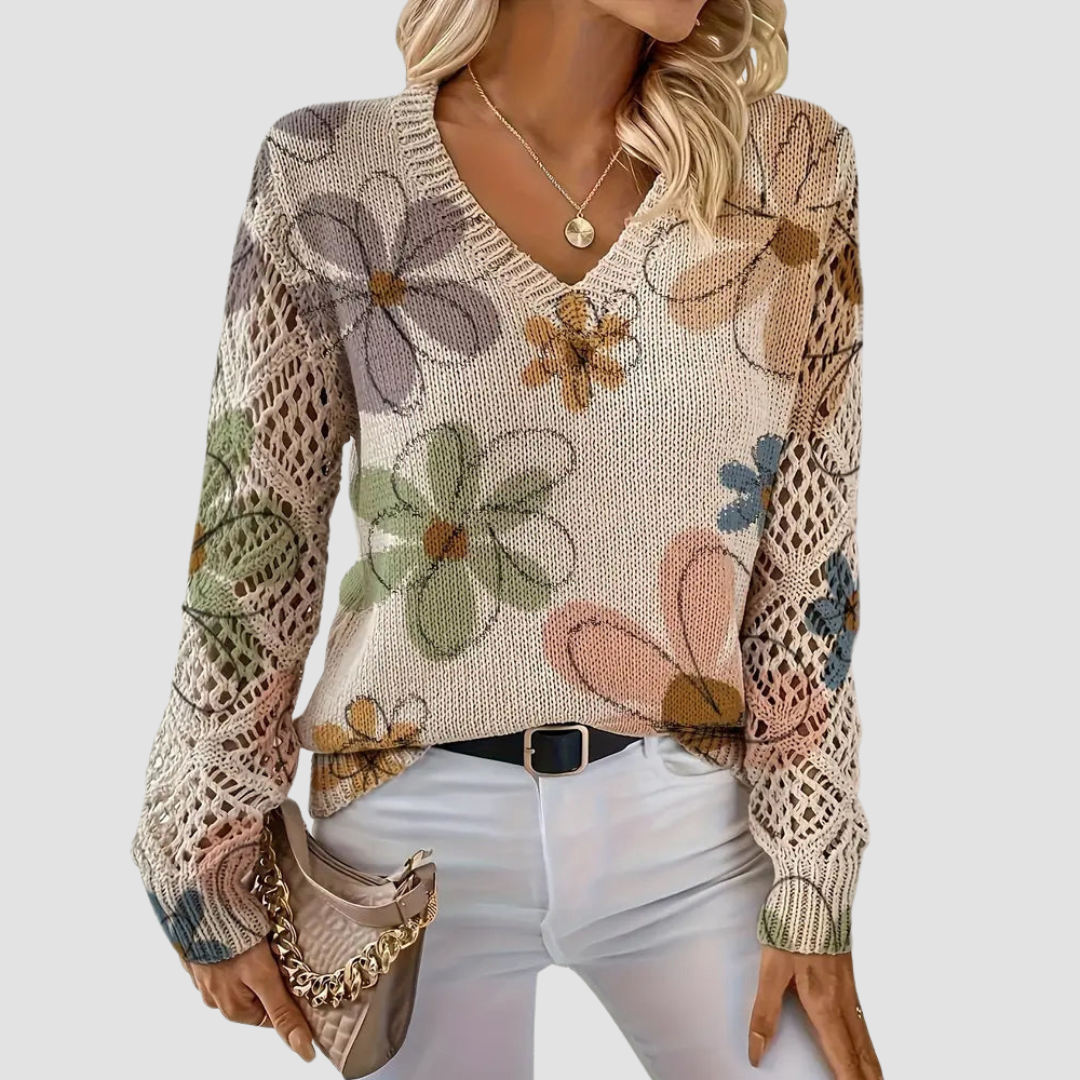 Cynora | V-Neck Knit Sweater