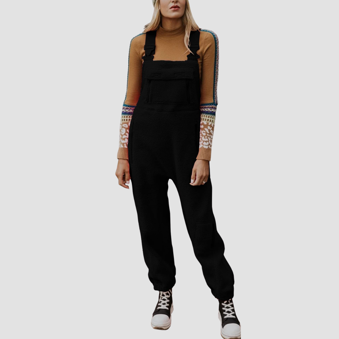 Naria | Adjustable Strap Fleece Overalls