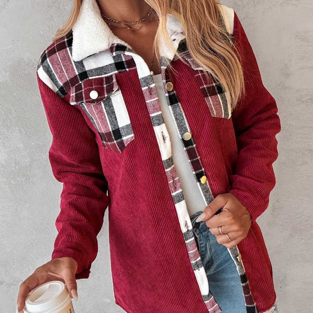 Camille | Plaid Patchwork Coat